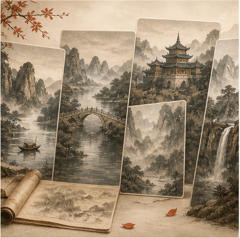古诗中国美景封面